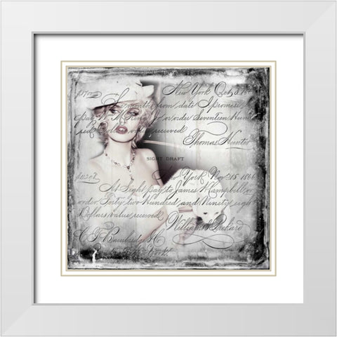 Promis White Modern Wood Framed Art Print with Double Matting by Baker, Micha