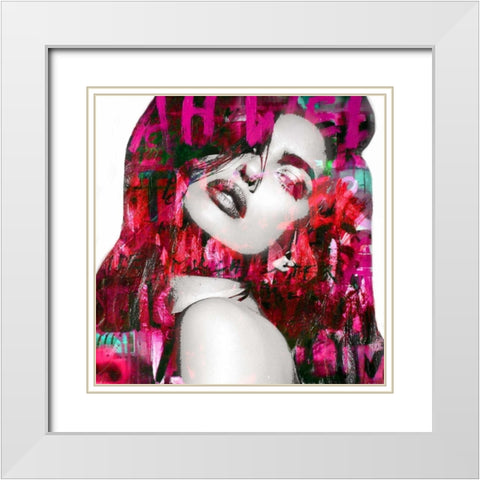 Emotion White Modern Wood Framed Art Print with Double Matting by Baker, Micha