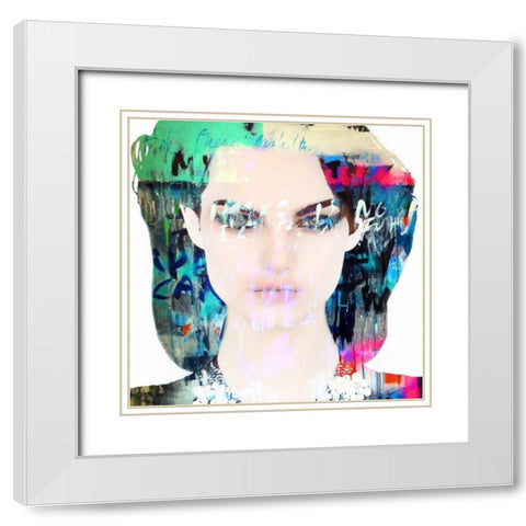 Dignity White Modern Wood Framed Art Print with Double Matting by Baker, Micha