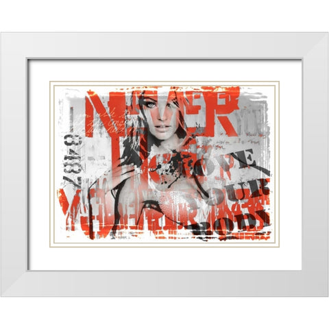 Move White Modern Wood Framed Art Print with Double Matting by Baker, Micha