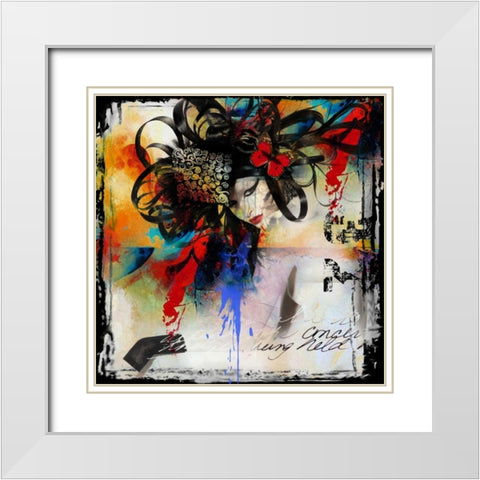 Elegant White Modern Wood Framed Art Print with Double Matting by Baker, Micha