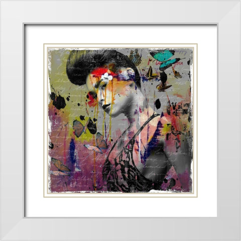 Wait forâ€¦. White Modern Wood Framed Art Print with Double Matting by Baker, Micha