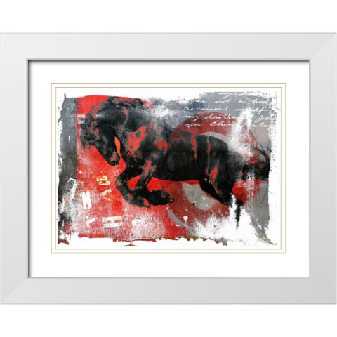 Force White Modern Wood Framed Art Print with Double Matting by Baker, Micha