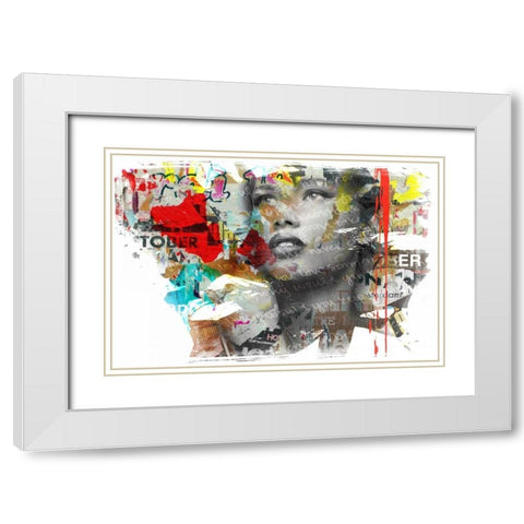 Wish forâ€¦. White Modern Wood Framed Art Print with Double Matting by Baker, Micha