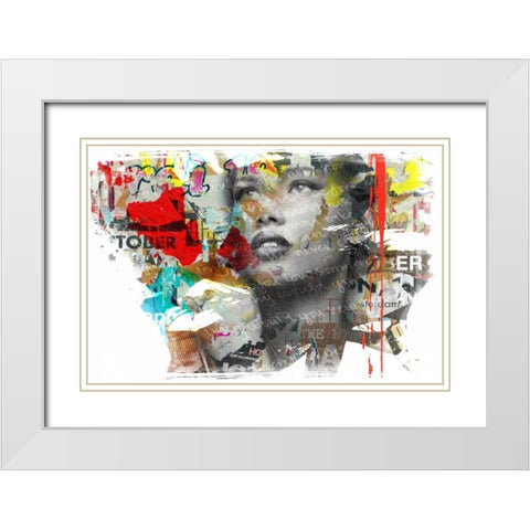 Wish forâ€¦. White Modern Wood Framed Art Print with Double Matting by Baker, Micha