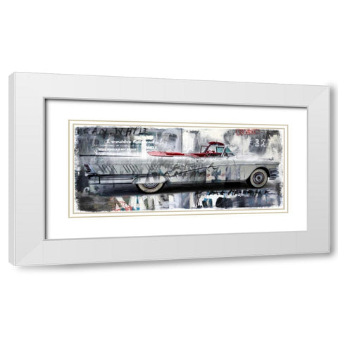 Driving home II White Modern Wood Framed Art Print with Double Matting by Baker, Micha