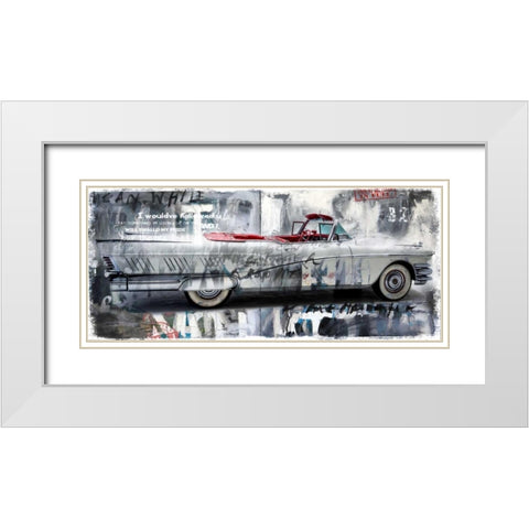 Driving home II White Modern Wood Framed Art Print with Double Matting by Baker, Micha