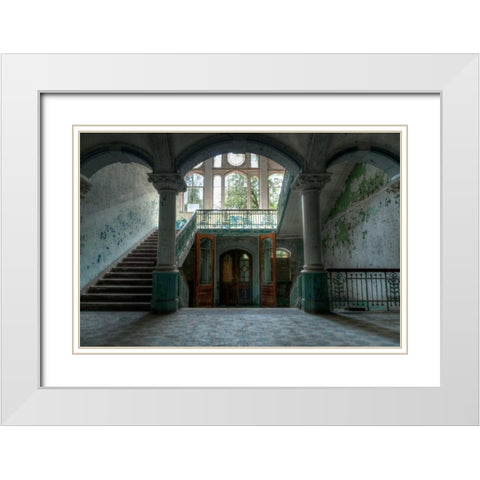 Beelitz sanatorium White Modern Wood Framed Art Print with Double Matting by Sneeuw, Ivo