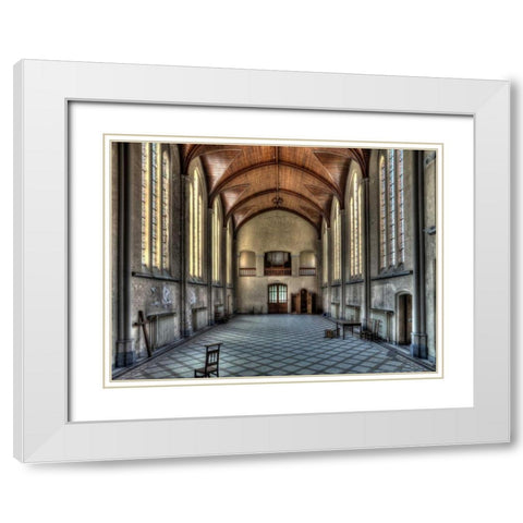 Salve Mater White Modern Wood Framed Art Print with Double Matting by Sneeuw, Ivo