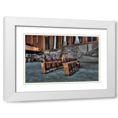 Theater Jeusette White Modern Wood Framed Art Print with Double Matting by Sneeuw, Ivo