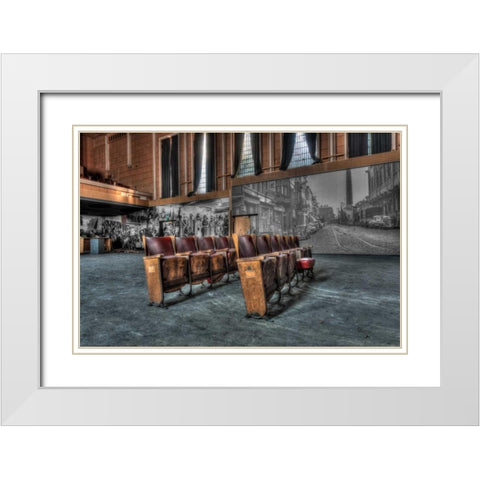 Theater Jeusette White Modern Wood Framed Art Print with Double Matting by Sneeuw, Ivo