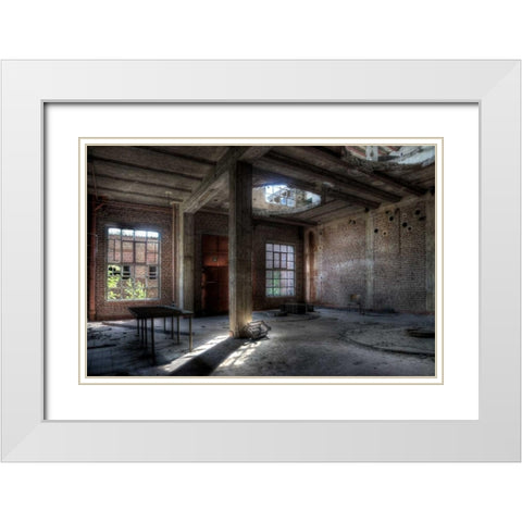 Fylenbosch White Modern Wood Framed Art Print with Double Matting by Sneeuw, Ivo