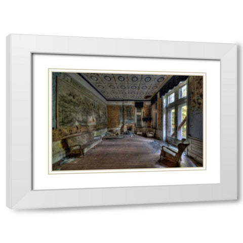 Hotel Rouge III White Modern Wood Framed Art Print with Double Matting by Sneeuw, Ivo