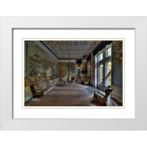 Hotel Rouge III White Modern Wood Framed Art Print with Double Matting by Sneeuw, Ivo