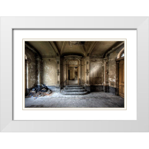 Chateau Venetia White Modern Wood Framed Art Print with Double Matting by Sneeuw, Ivo