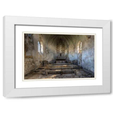 Chapel de la Meuse III White Modern Wood Framed Art Print with Double Matting by Sneeuw, Ivo