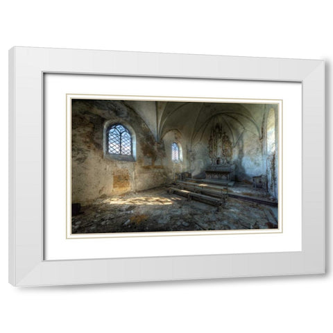 Chapel de la Meuse VI White Modern Wood Framed Art Print with Double Matting by Sneeuw, Ivo