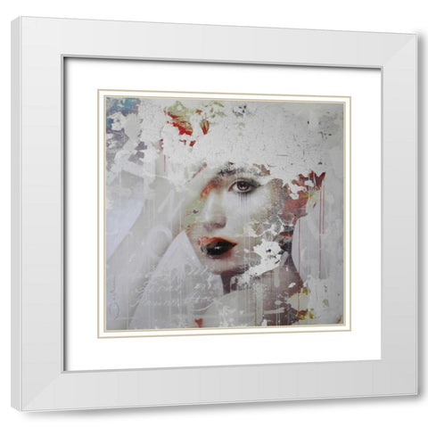 Keep Calm White Modern Wood Framed Art Print with Double Matting by Baker, Micha