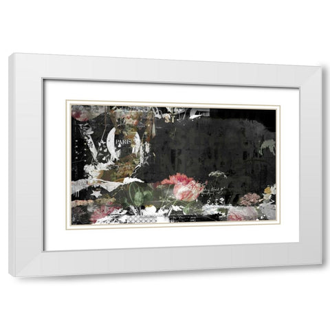 les fleurs de Paris White Modern Wood Framed Art Print with Double Matting by Albers, Teis