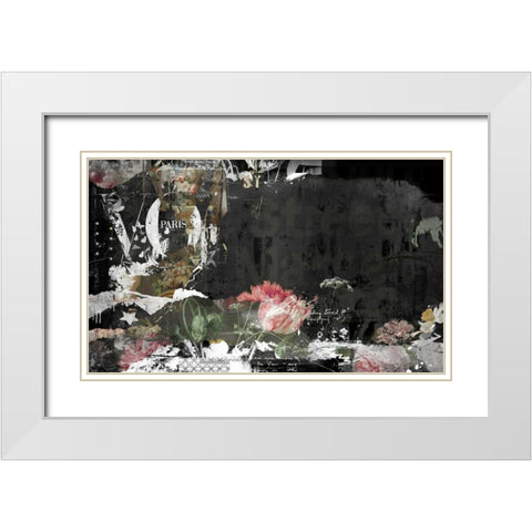 les fleurs de Paris White Modern Wood Framed Art Print with Double Matting by Albers, Teis
