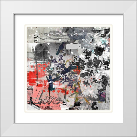 Love the dream White Modern Wood Framed Art Print with Double Matting by Albers, Teis