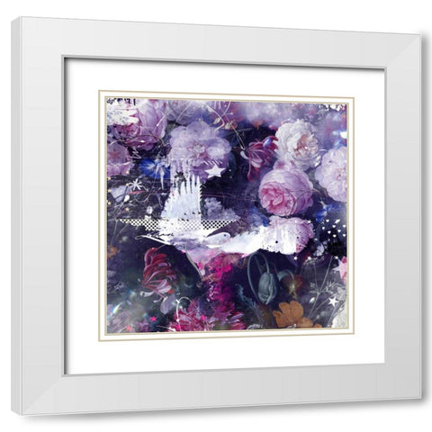 Spread the dove White Modern Wood Framed Art Print with Double Matting by Albers, Teis