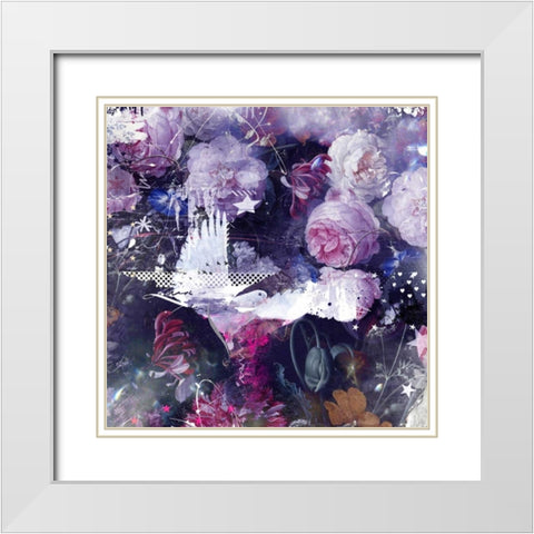 Spread the dove White Modern Wood Framed Art Print with Double Matting by Albers, Teis