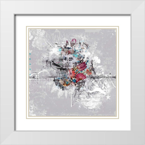 Highway Dust White Modern Wood Framed Art Print with Double Matting by Albers, Teis