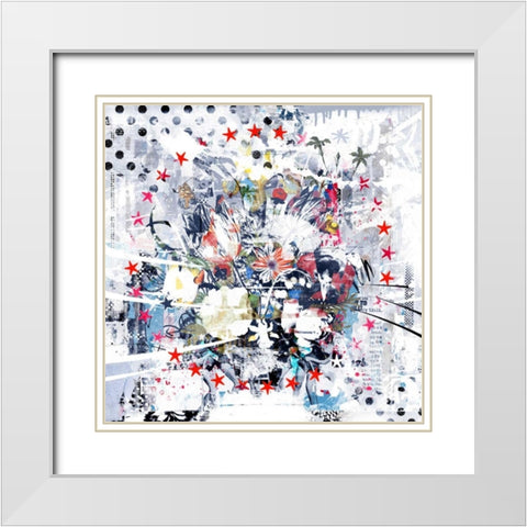 Wallflowers White Modern Wood Framed Art Print with Double Matting by Albers, Teis