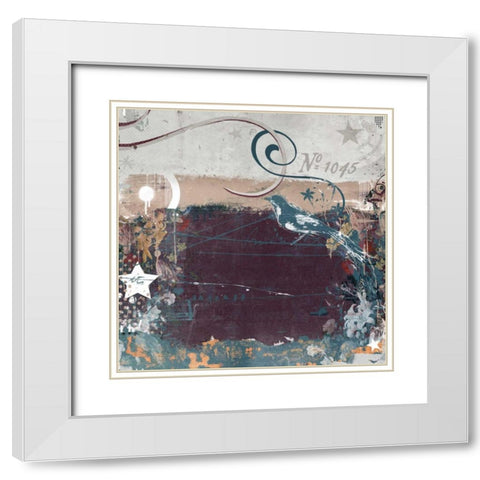 NO1045 White Modern Wood Framed Art Print with Double Matting by Albers, Teis