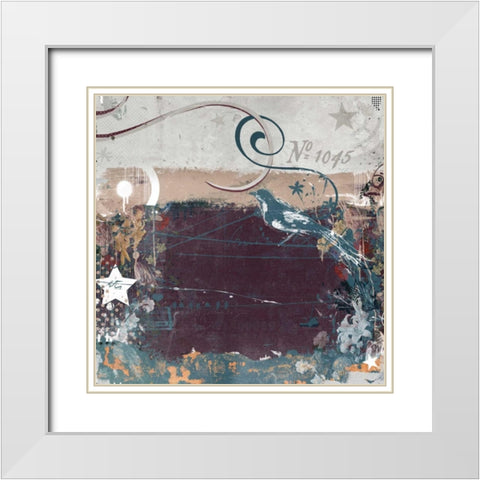 NO1045 White Modern Wood Framed Art Print with Double Matting by Albers, Teis