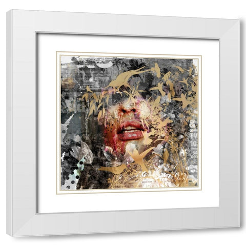 Give me some more White Modern Wood Framed Art Print with Double Matting by Albers, Teis