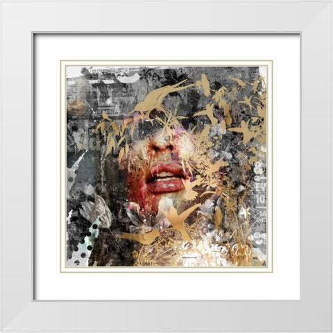 Give me some more White Modern Wood Framed Art Print with Double Matting by Albers, Teis