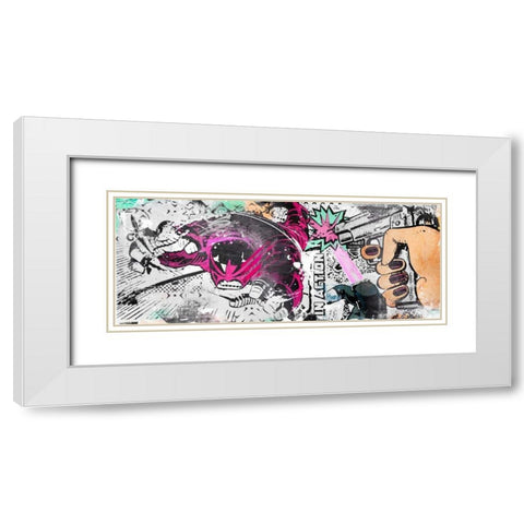In Action White Modern Wood Framed Art Print with Double Matting by Albers, Teis