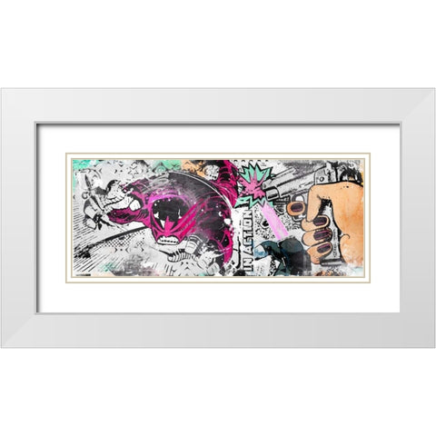 In Action White Modern Wood Framed Art Print with Double Matting by Albers, Teis