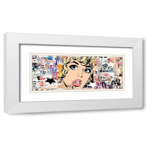 Glitter White Modern Wood Framed Art Print with Double Matting by Albers, Teis