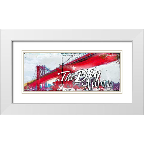 the Big Apple White Modern Wood Framed Art Print with Double Matting by Albers, Teis