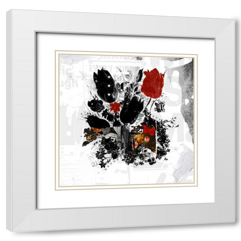 Ensemble White Modern Wood Framed Art Print with Double Matting by Albers, Teis