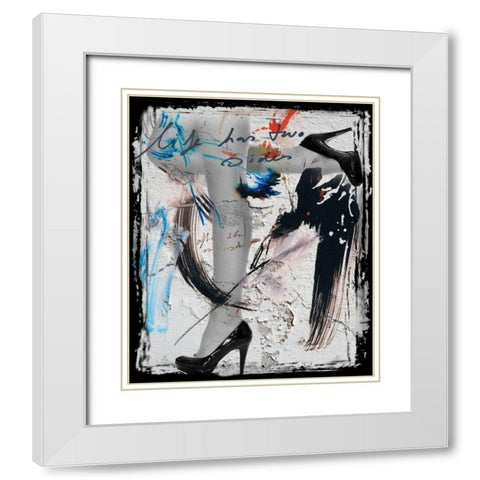 Heels and Legs II White Modern Wood Framed Art Print with Double Matting by Baker, Micha