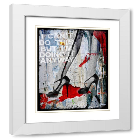 Heels and Legs IV White Modern Wood Framed Art Print with Double Matting by Baker, Micha