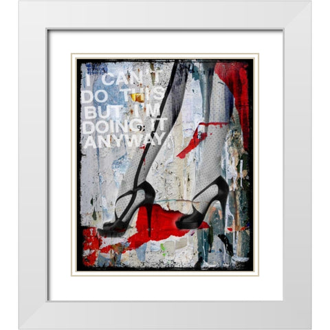 Heels and Legs IV White Modern Wood Framed Art Print with Double Matting by Baker, Micha