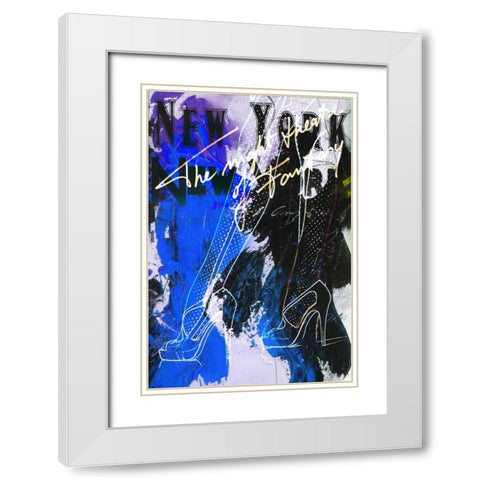 Heels and Legs V White Modern Wood Framed Art Print with Double Matting by Baker, Micha