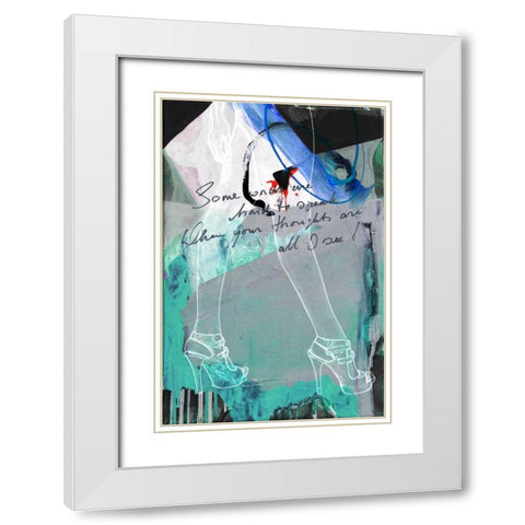 Lady Legs I White Modern Wood Framed Art Print with Double Matting by Baker, Micha