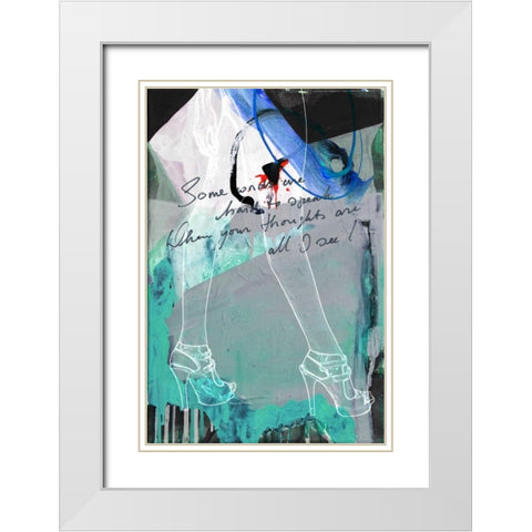 Lady Legs I White Modern Wood Framed Art Print with Double Matting by Baker, Micha