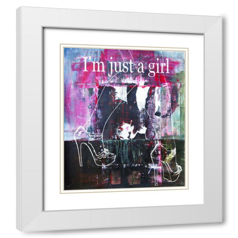 Lady Leg II White Modern Wood Framed Art Print with Double Matting by Baker, Micha