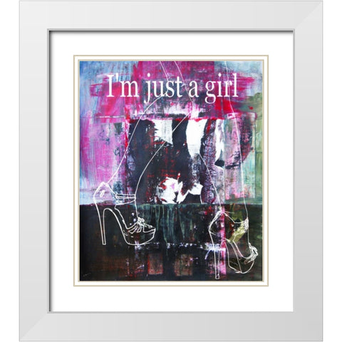 Lady Leg II White Modern Wood Framed Art Print with Double Matting by Baker, Micha