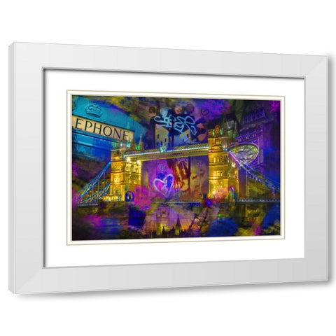 London White Modern Wood Framed Art Print with Double Matting by de Haas, Mascha