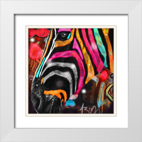 Unizebra White Modern Wood Framed Art Print with Double Matting by de Haas, Mascha