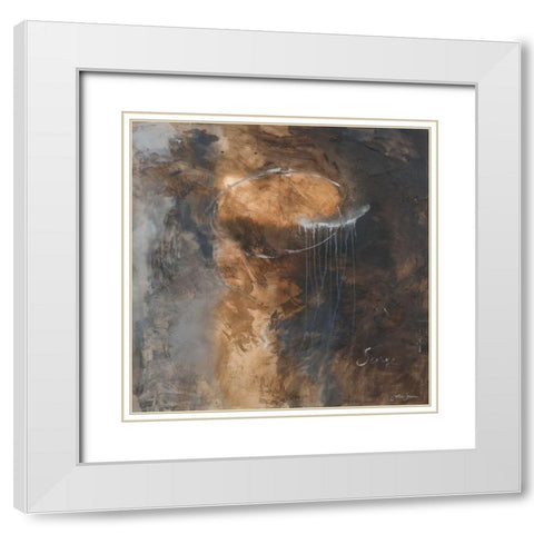 Abstract I White Modern Wood Framed Art Print with Double Matting by Simonis, Julia