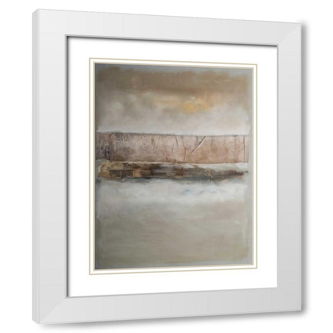 Land of Abstract III White Modern Wood Framed Art Print with Double Matting by Simonis, Julia
